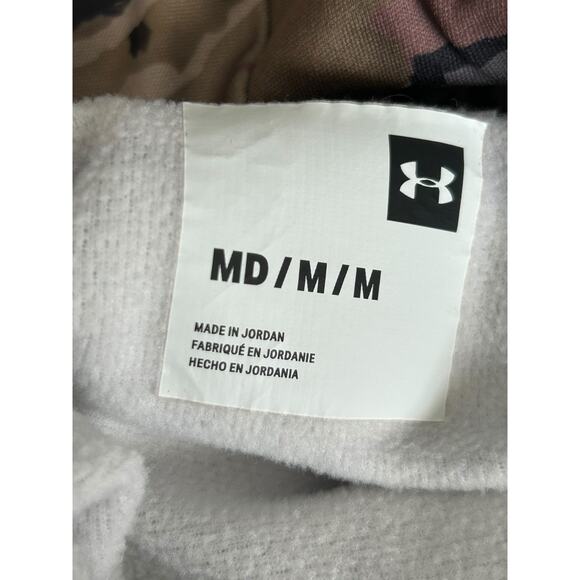Under Armour Hoodie Mens Size M Brown Camo Sweatshirt Athleisure Outdoor Hunting - Picture 5 of 10